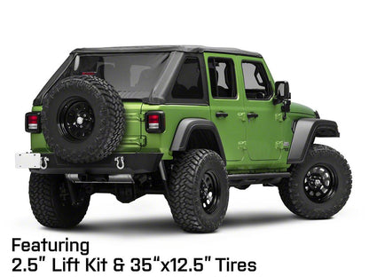Mammoth D Window Black Steel Wheel; 17x9; -6mm Offset (18-25 Jeep Wrangler JL)