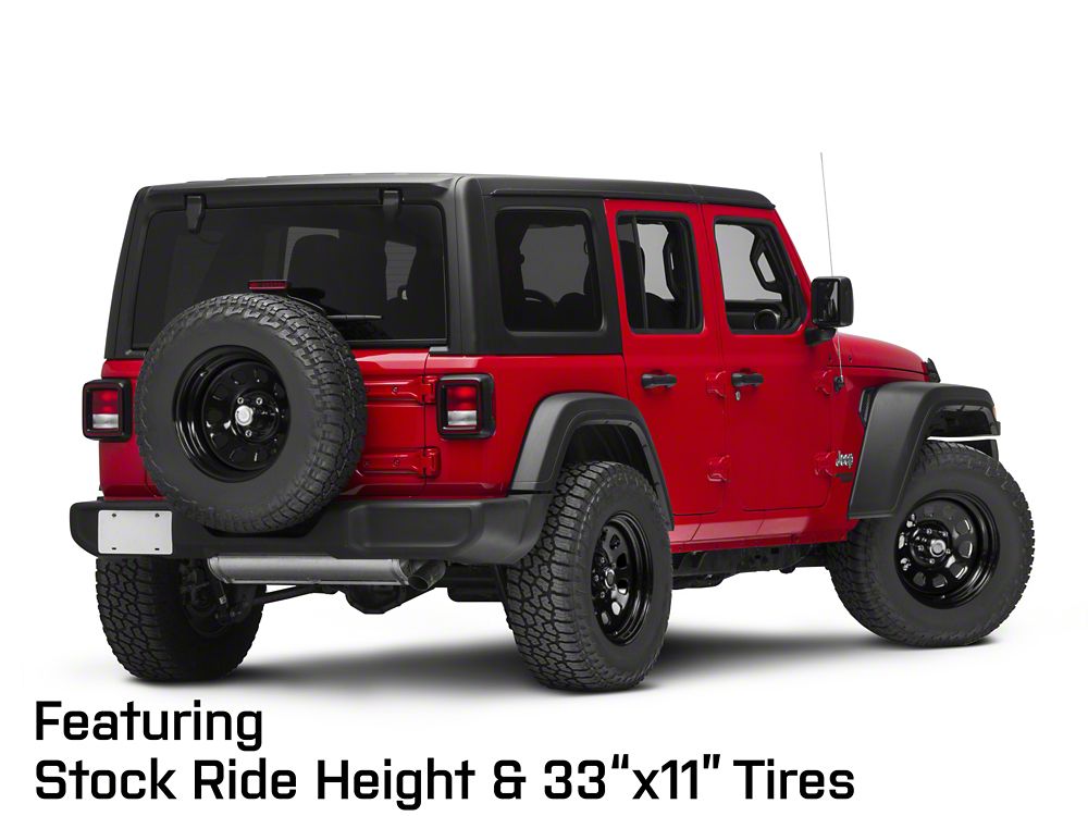 Mammoth D Window Black Steel Wheel; 17x9; -6mm Offset (18-25 Jeep Wrangler JL)