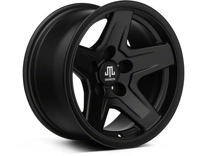 Mammoth Boulder Black 15x8 Wheel and Mickey Thompson Baja MTZ 33X12.50R15 Tire Kit (87-06 Jeep Wrangler YJ & TJ)