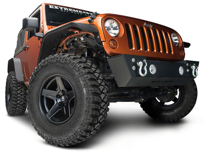 Mammoth Boulder Black 17x9 Wheel and BF Goodrich KM2 35x12.50R17 Tire Kit (07-18 Jeep Wrangler JK)