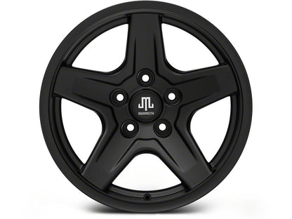 Mammoth Boulder Black 17x9 Wheel and BF Goodrich KM2 35x12.50R17 Tire Kit (07-18 Jeep Wrangler JK)