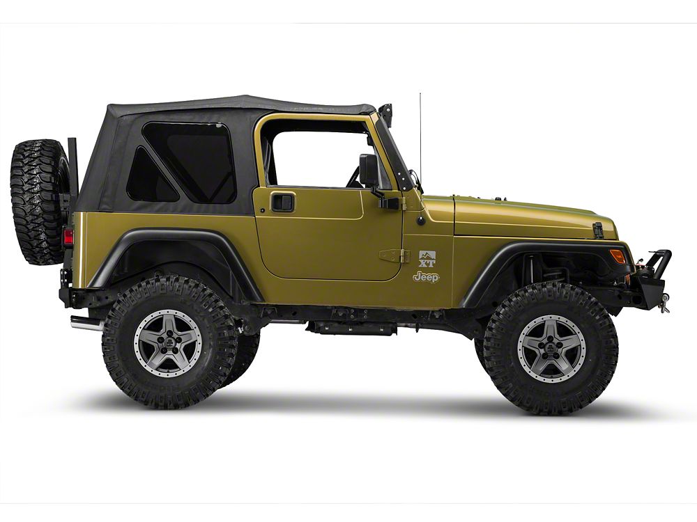 Mammoth Boulder Simulated Beadlock Style Charcoal 15x8 Wheel and Mickey Thompson Baja MTZ 33X12.50R15 Tire Kit (87-06 Jeep Wrangler YJ & TJ)