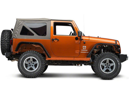 Mammoth Boulder Simulated Beadlock Style Charcoal 17x9 Wheel and BF Goodrich KM2 35x12.50R17 Tire Kit (07-18 Jeep Wrangler JK)