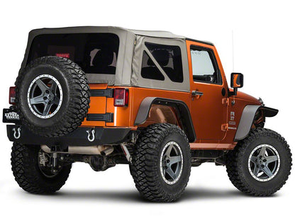Mammoth Boulder Simulated Beadlock Style Charcoal 17x9 Wheel and BF Goodrich KM2 35x12.50R17 Tire Kit (07-18 Jeep Wrangler JK)