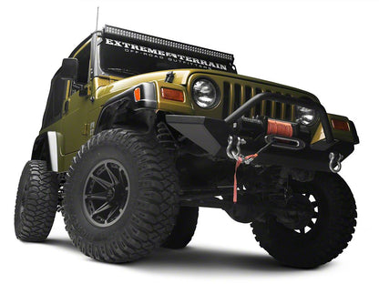 Mammoth Type 88 Matte Black 15x8 Wheel and Mickey Thompson Baja MTZ 33X12.50R15 Tire Kit (87-06 Jeep Wrangler YJ & TJ)