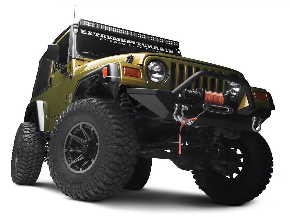 Mammoth Type 88 Matte Black 15x8 Wheel and Mickey Thompson Baja MTZ 33X12.50R15 Tire Kit (87-06 Jeep Wrangler YJ & TJ)