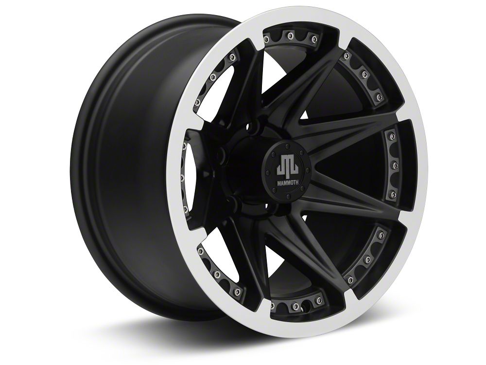 Mammoth Type 88 Matte Black 15x8 Wheel and Mickey Thompson Baja MTZ 33X12.50R15 Tire Kit (87-06 Jeep Wrangler YJ & TJ)