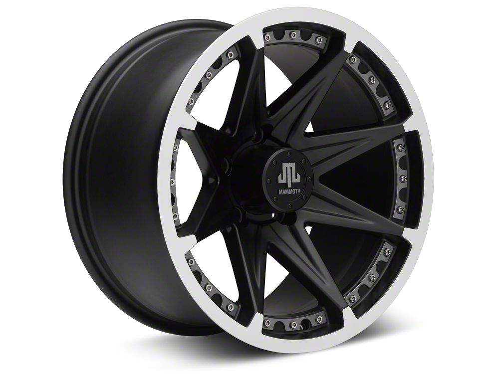 Mammoth Type 88 Matte Black 17x9 Wheel and BF Goodrich KM2 35x12.50R17 Tire Kit (07-18 Jeep Wrangler JK)