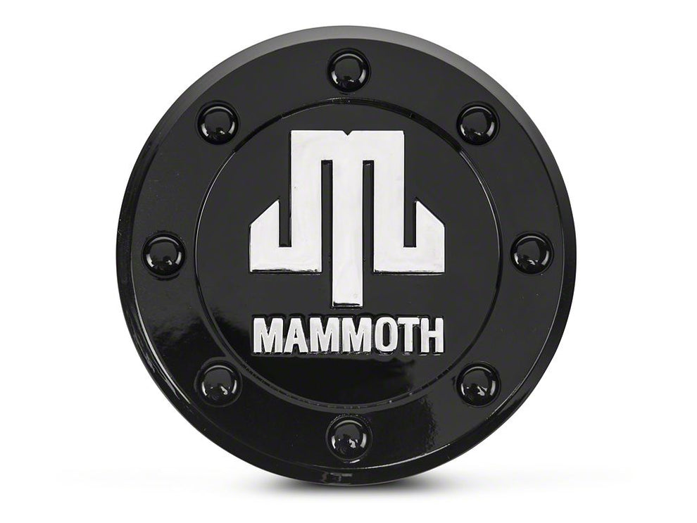 Mammoth 8 Aluminum Wheel Center Cap; Black (Fits Jeep Wrangler JK & JL ...