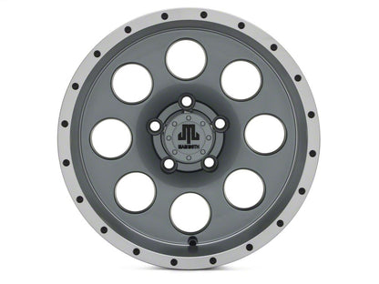 Mammoth 8 Simulated Beadlock Style Anthracite Wheel; 15x8; -19mm Offset (97-06 Jeep Wrangler TJ)