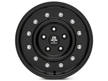 Mammoth General Matte Black Wheel; 16x8; 0mm Offset (87-95 Jeep Wrangler YJ)