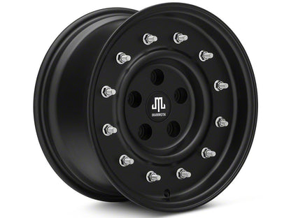 Mammoth General Matte Black Wheel; 16x8; 0mm Offset (97-06 Jeep Wrangler TJ)