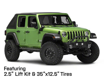 Mammoth General Matte Black Wheel; 17x9; -6mm Offset (18-25 Jeep Wrangler JL)