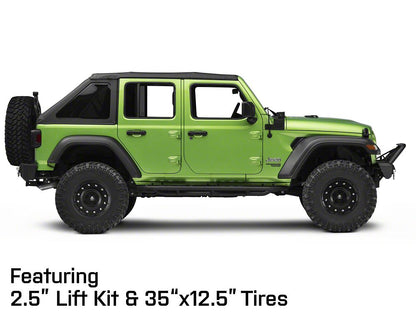 Mammoth General Matte Black Wheel; 17x9; -6mm Offset (18-25 Jeep Wrangler JL)