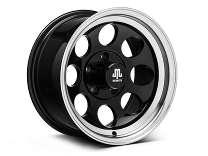 Mammoth 8 Black 15x8 Wheel and BF Goodrich All Terrain TA KO2 35x12.50R15 Tire Kit (87-06 Jeep Wrangler YJ & TJ)