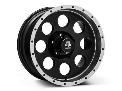 Mammoth 8 Simulated Beadlock Style Black 16x8 Wheel and BF Goodrich All Terrain TA KO2 305/70R16 Tire Kit (87-06 Jeep Wrangler YJ & TJ)
