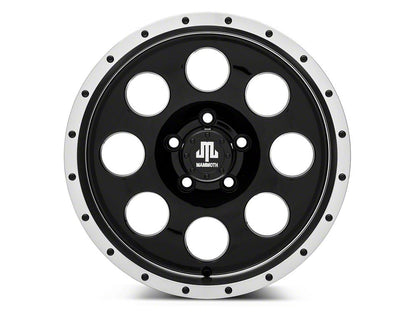 Mammoth 8 Simulated Beadlock Style Black 16x8 Wheel and BF Goodrich All Terrain TA KO2 305/70R16 Tire Kit (87-06 Jeep Wrangler YJ & TJ)