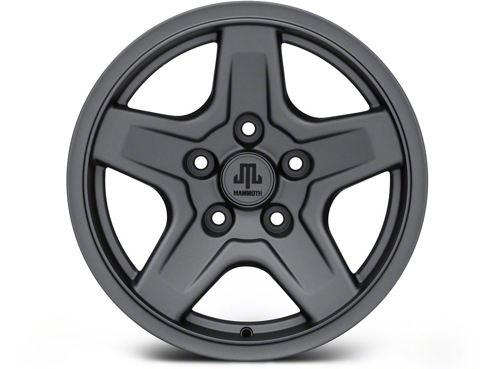 Mammoth Boulder Charcoal 16x8 Wheel and BF Goodrich All Terrain TA KO2 305/70R16 Tire Kit (07-18 Jeep Wrangler JK)