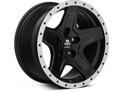 Mammoth Boulder Simulated Beadlock Style Black 16x8 Wheel and BF Goodrich All Terrain TA KO2 305/70R16 Tire Kit (07-18 Jeep Wrangler JK)