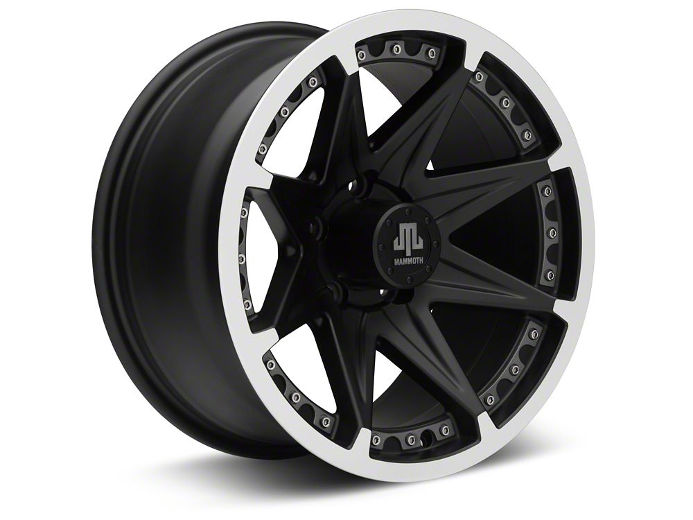 Mammoth Type 88 Black 16x8 Wheel and BF Goodrich All Terrain TA KO2 305/70R16 Tire Kit (87-06 Jeep Wrangler YJ & TJ)