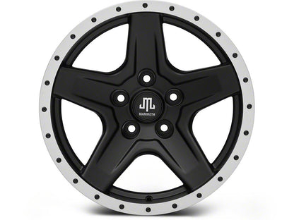 Mammoth Boulder Simulated Beadlock Style Black 17x9 Wheel and BF Goodrich All Terrain TA KO2 315/70R17 Tire Kit (07-18 Jeep Wrangler JK)