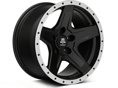 Mammoth Boulder Simulated Beadlock Style Black 17x9 Wheel and BF Goodrich All Terrain TA KO2 315/70R17 Tire Kit (07-18 Jeep Wrangler JK)