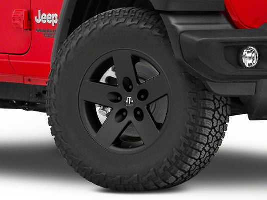 Mammoth Moab Black Wheel; 17x9; -6mm Offset (18-25 Jeep Wrangler JL)
