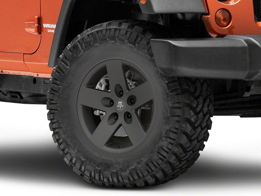 Mammoth Moab Charcoal Wheel; 17x9; -6mm Offset (07-18 Jeep Wrangler JK)