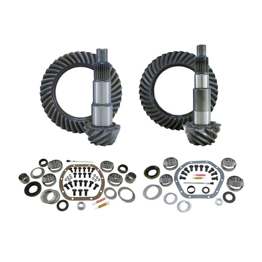 Mammoth Front/Rear Ring and Pinion Gear Kit with Master Overhaul Kit; 4.56 Gear Ratio (07-18 Jeep Wrangler JK)