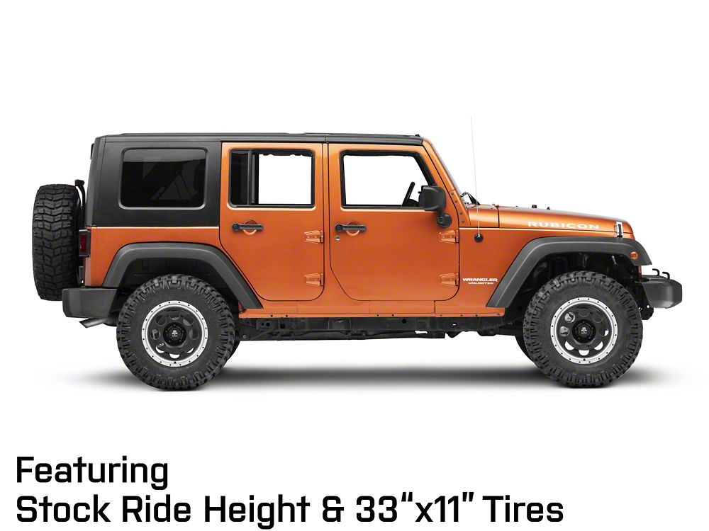Mammoth 8 Aluminum Simulated Beadlock Black Wheel; 17x9; -6mm Offset (07-18 Jeep Wrangler JK)