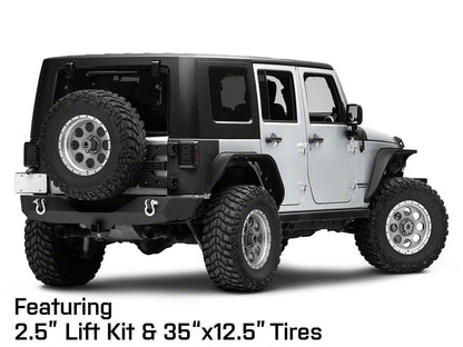 Mammoth 8 Aluminum Simulated Beadlock Anthracite Wheel; 17x9; -6mm Offset (07-18 Jeep Wrangler JK)