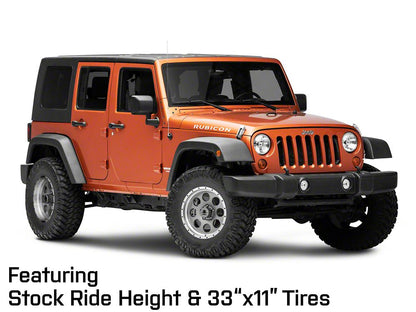 Mammoth 8 Aluminum Simulated Beadlock Anthracite Wheel; 17x9; -6mm Offset (07-18 Jeep Wrangler JK)