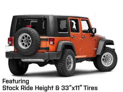 Mammoth 8 Aluminum Simulated Beadlock Anthracite Wheel; 17x9; -6mm Offset (07-18 Jeep Wrangler JK)
