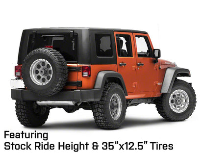 Mammoth 8 Aluminum Simulated Beadlock Anthracite Wheel; 17x9; -6mm Offset (07-18 Jeep Wrangler JK)