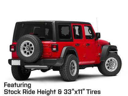 Mammoth 8 Aluminum Simulated Beadlock Anthracite Wheel; 17x9; -6mm Offset (18-25 Jeep Wrangler JL)