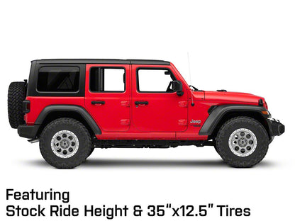 Mammoth 8 Aluminum Simulated Beadlock Anthracite Wheel; 17x9; -6mm Offset (18-25 Jeep Wrangler JL)
