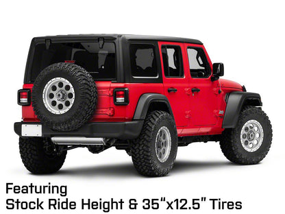 Mammoth 8 Aluminum Simulated Beadlock Anthracite Wheel; 17x9; -6mm Offset (18-25 Jeep Wrangler JL)