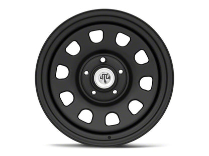 Mammoth D Window Matte Black Steel Wheel; 17x9; -6mm Offset (07-18 Jeep Wrangler JK)