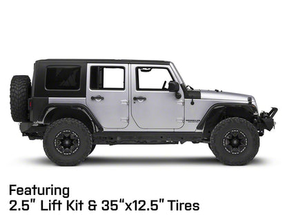 Mammoth Type 88 Matte Black Wheel; 17x9; -6mm Offset (07-18 Jeep Wrangler JK)