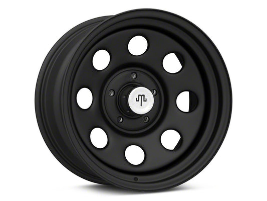 Mammoth 8 Steel Matte Black Wheel; 17x9; -6mm Offset (07-18 Jeep Wrangler JK)