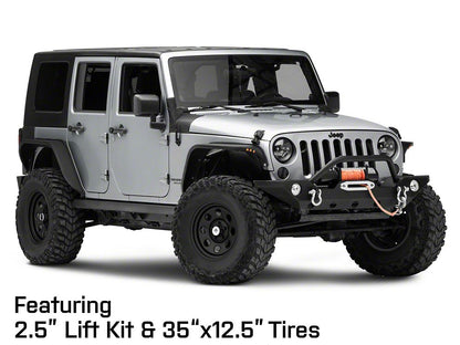 Mammoth 8 Steel Matte Black Wheel; 17x9; -6mm Offset (07-18 Jeep Wrangler JK)