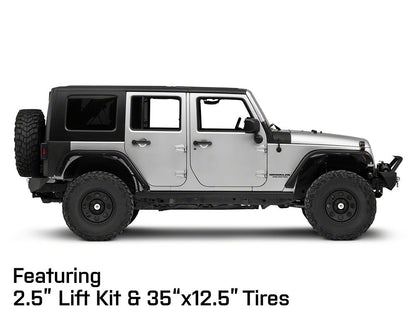 Mammoth 8 Steel Matte Black Wheel; 17x9; -6mm Offset (07-18 Jeep Wrangler JK)