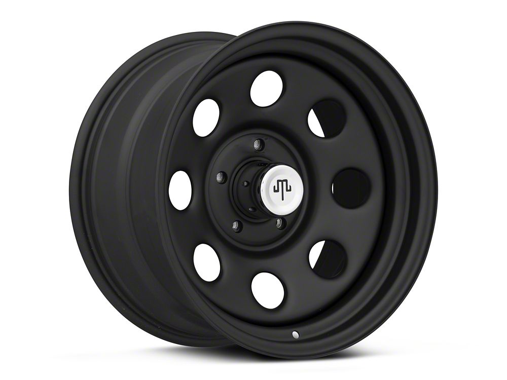 Mammoth 8 Steel Matte Black Wheel; 17x9; -6mm Offset (18-25 Jeep Wrangler JL)