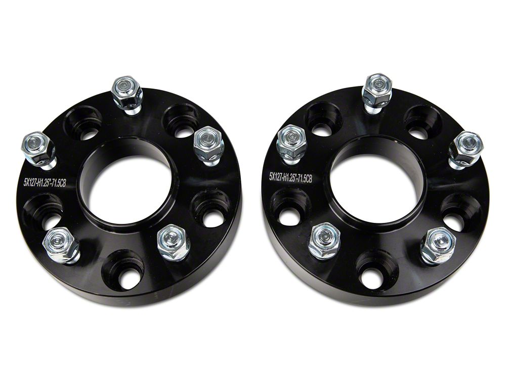 Mammoth 1.25-Inch Billet Wheel Spacers; Black (87-06 Jeep Wrangler YJ & TJ)