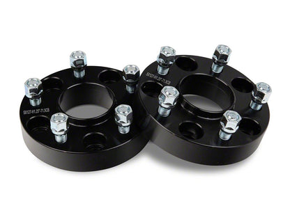 Mammoth 1.50-Inch Billet Wheel Spacer Adapters; Black; 5x4.5 to 5x5 (87-06 Jeep Wrangler YJ & TJ)