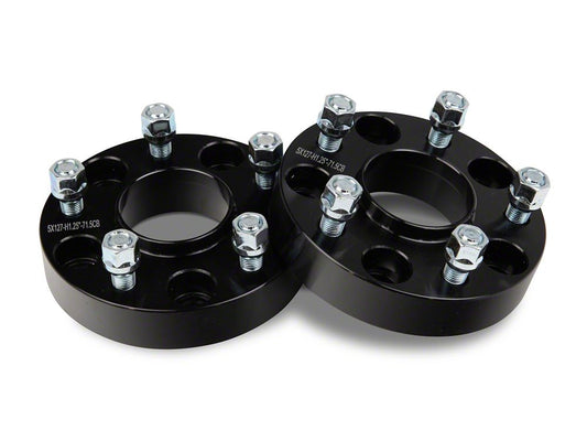 Mammoth 1.50-Inch Billet Wheel Spacer Adapters; Black; 5x4.5 to 5x5 (87-06 Jeep Wrangler YJ & TJ)