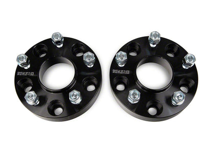 Mammoth 1.50-Inch Billet Wheel Spacer Adapters; Black; 5x4.5 to 5x5 (87-06 Jeep Wrangler YJ & TJ)