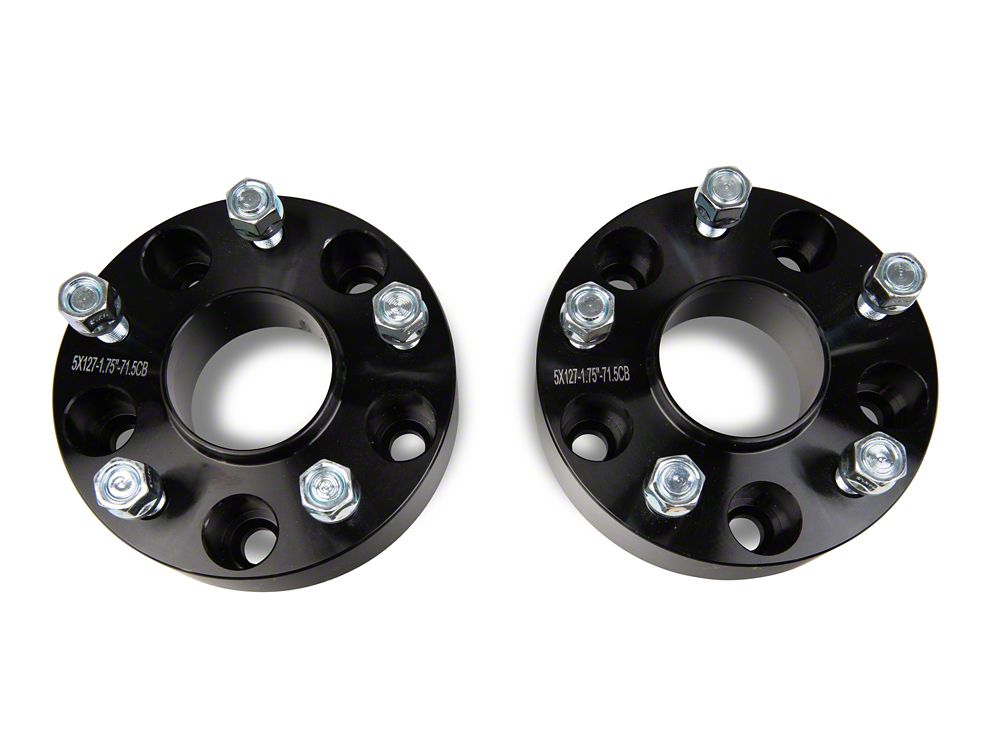 Mammoth 1.25-Inch Billet Wheel Spacers; Black (07-18 Jeep Wrangler JK)