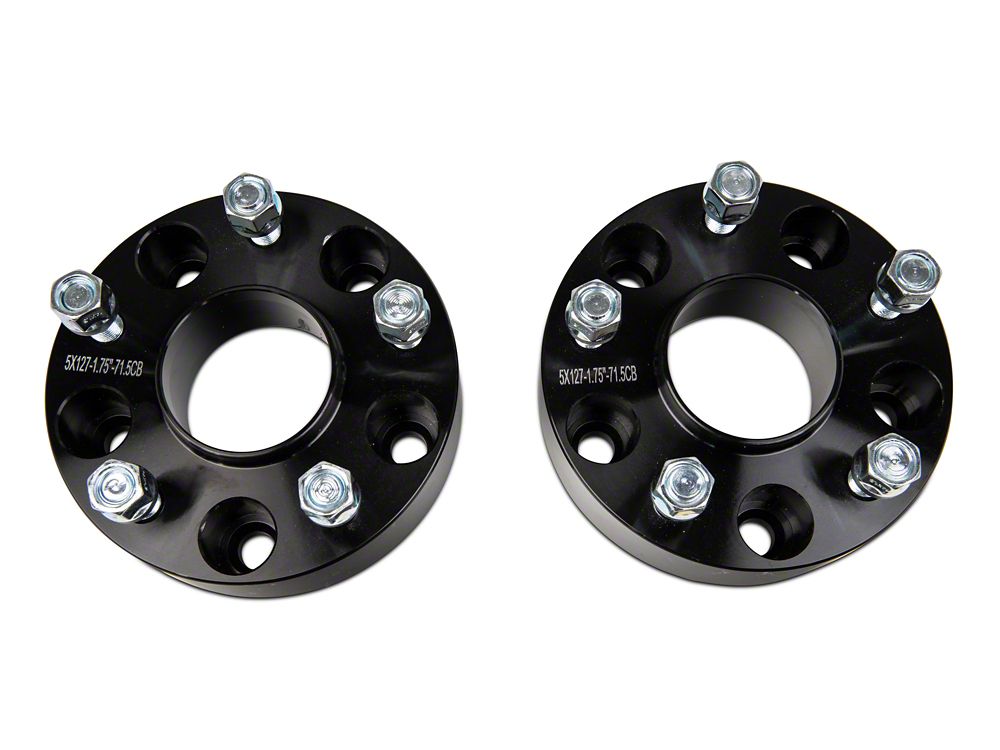 Mammoth 1.75-Inch Billet Wheel Spacers; Black (07-18 Jeep Wrangler JK)