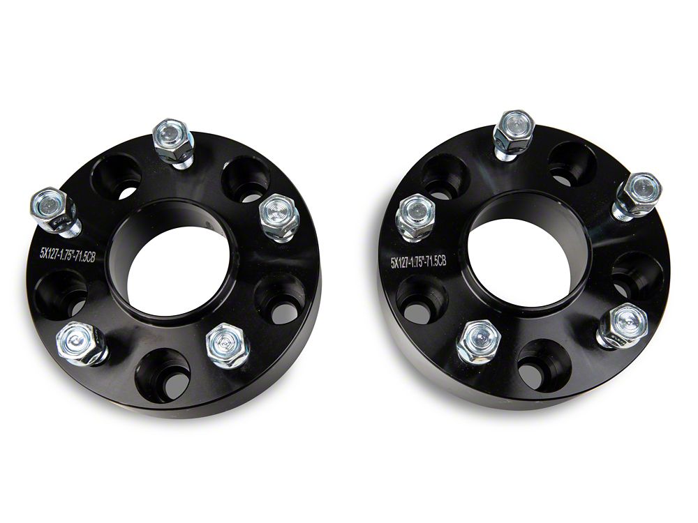 Mammoth 2-Inch Billet Wheel Spacers; Black (07-18 Jeep Wrangler JK)